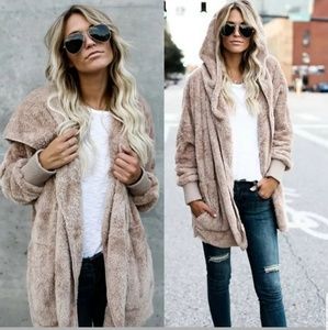 Fuzzy & Fluffy open cardigan nwot